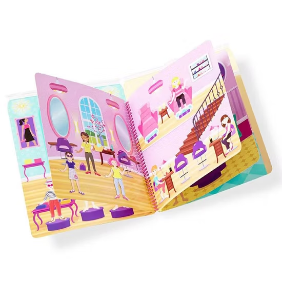 Customized New Design Kids Creative Activity Varied Shape Cutting No Glued Static Film Reusable Sticker Book Printing