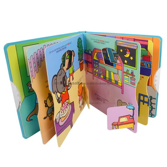 Custom Bulk Printing and Binding Factory Hardcover Children′ S Cardboard Book Flap up Board Book Printing for Kids