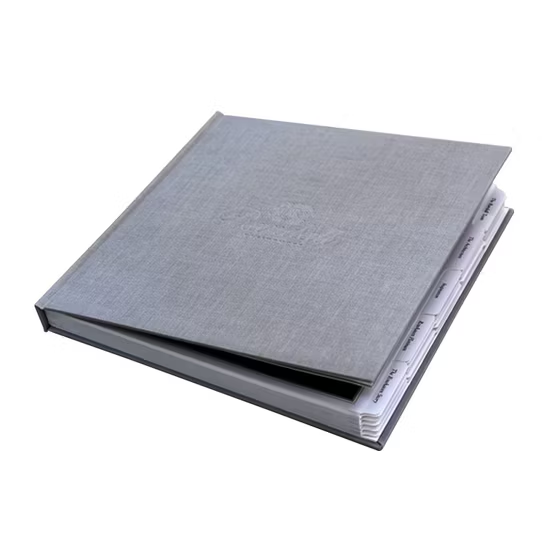 Customized Oversea English Silk-Screen Fabric Cover Embossed Logo Self-Publish Hard Cover Books Printing