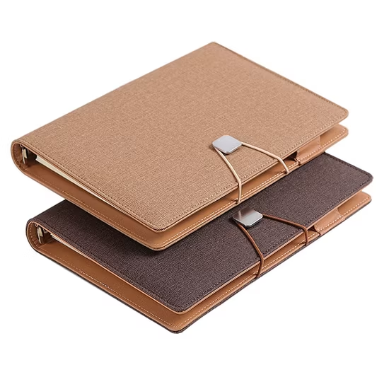 OEM Factory Custom Hot Sale High Quality Linen Fabric Hard Cover Journal Planner Notebook Printing