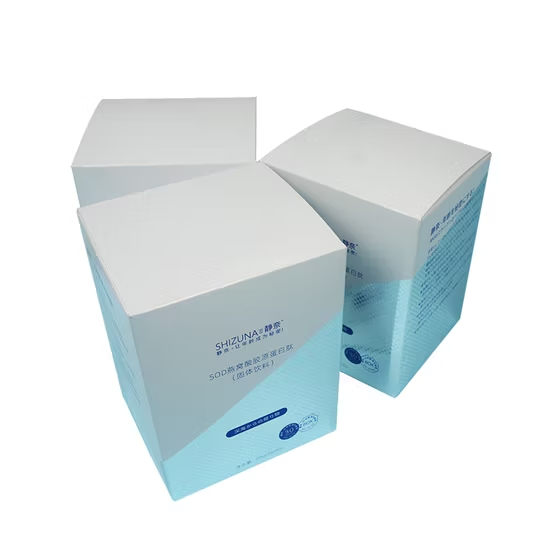 Printing Factory Customized High Quality Reverse Varnishing Packing Box Silver Paper Box Package for Cosmetic