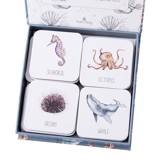 OEM Factory Cheap Price 2X3 Inch Kids Memory Playing Cards 1.5mm Thick Game Cards with Corrugated Boxes