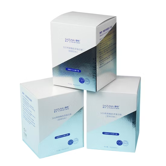 Printing Factory Customized High Quality Reverse Varnishing Packing Box Silver Paper Box Package for Cosmetic