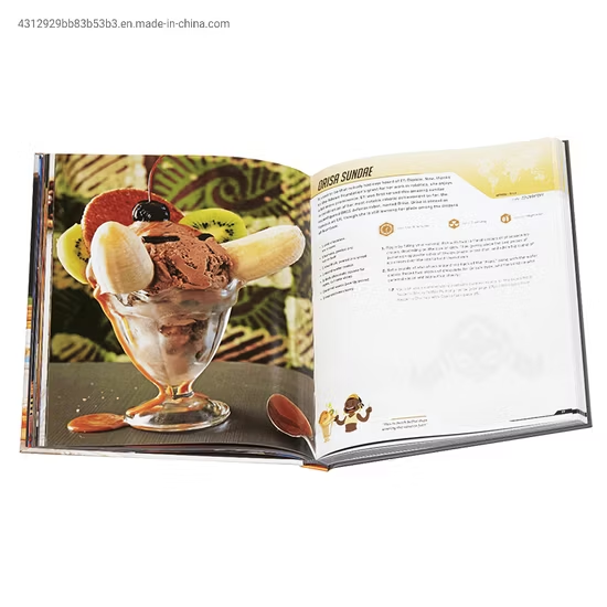 Customized High Quality Publishing Recipe Colorful Food Photography Hardcover Coffee Table Cookbook Printing